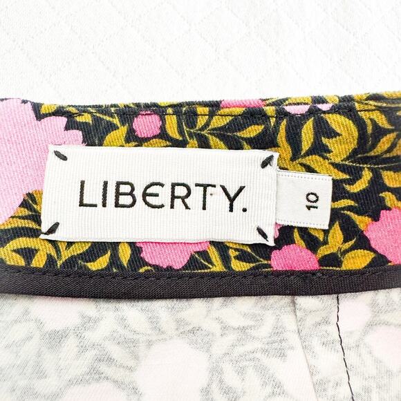 Liberty Ophelia Stretch Cotton Mini Skirt Flower Print Size 10 MINT NWOT - Picture 4 of 6